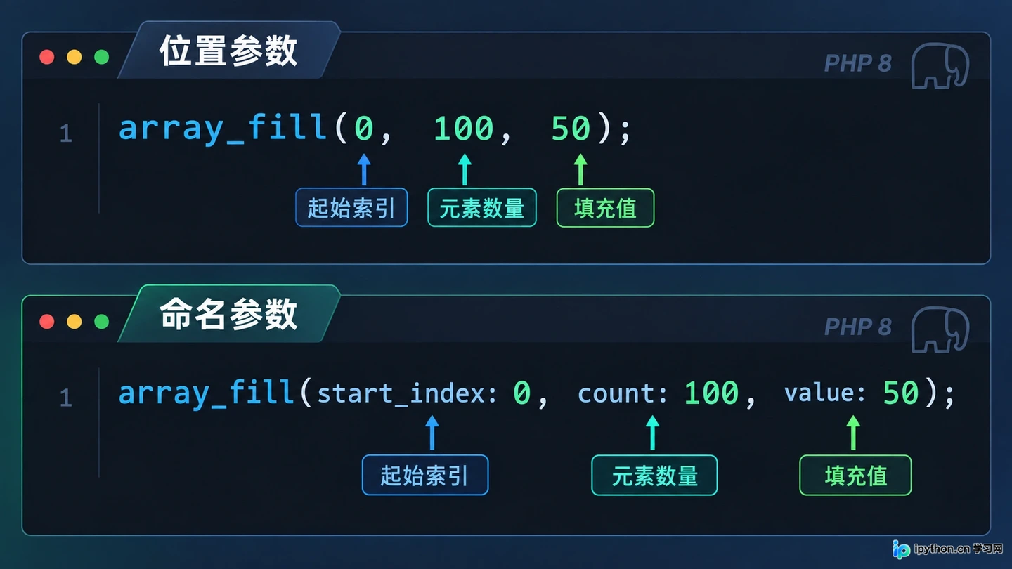 命名参数提升代码可读性