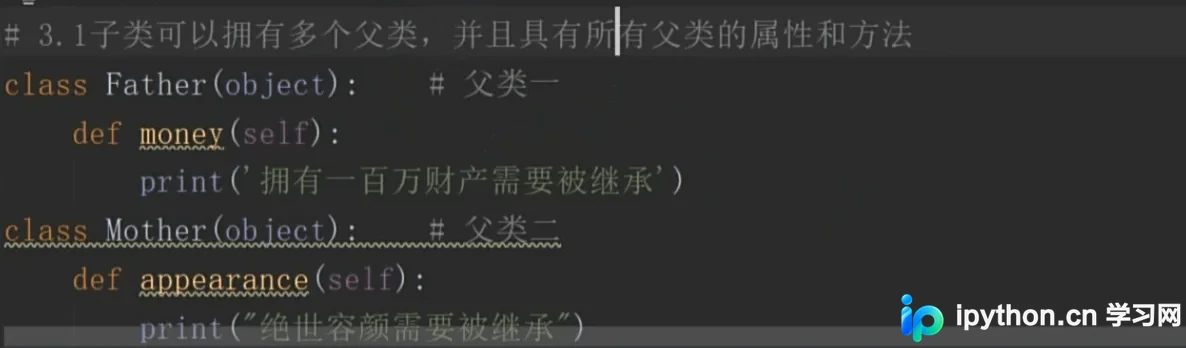 多继承类关系拓扑图