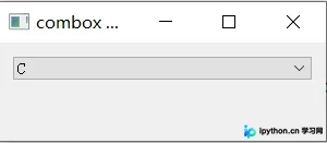 PyQt5 QComboBox下拉菜单基础运行界面