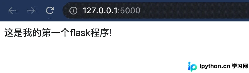 浏览器成功访问localhost:5000显示测试文本