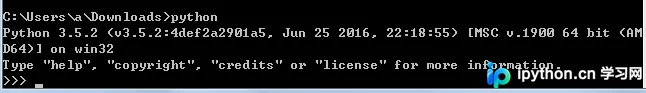 Windows命令提示符中查看Python版本与系统位数信息的界面