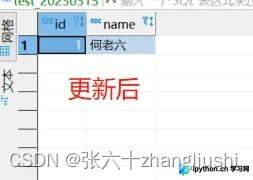 数据库客户端可视化管理工具中显示的新增数据列表