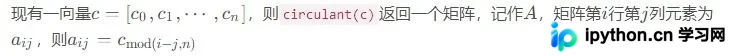 循环矩阵数学结构示意图