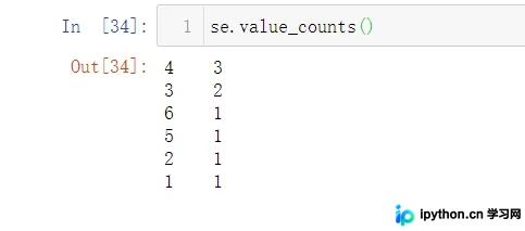 value_counts() 返回元素及其出现频次的对照表