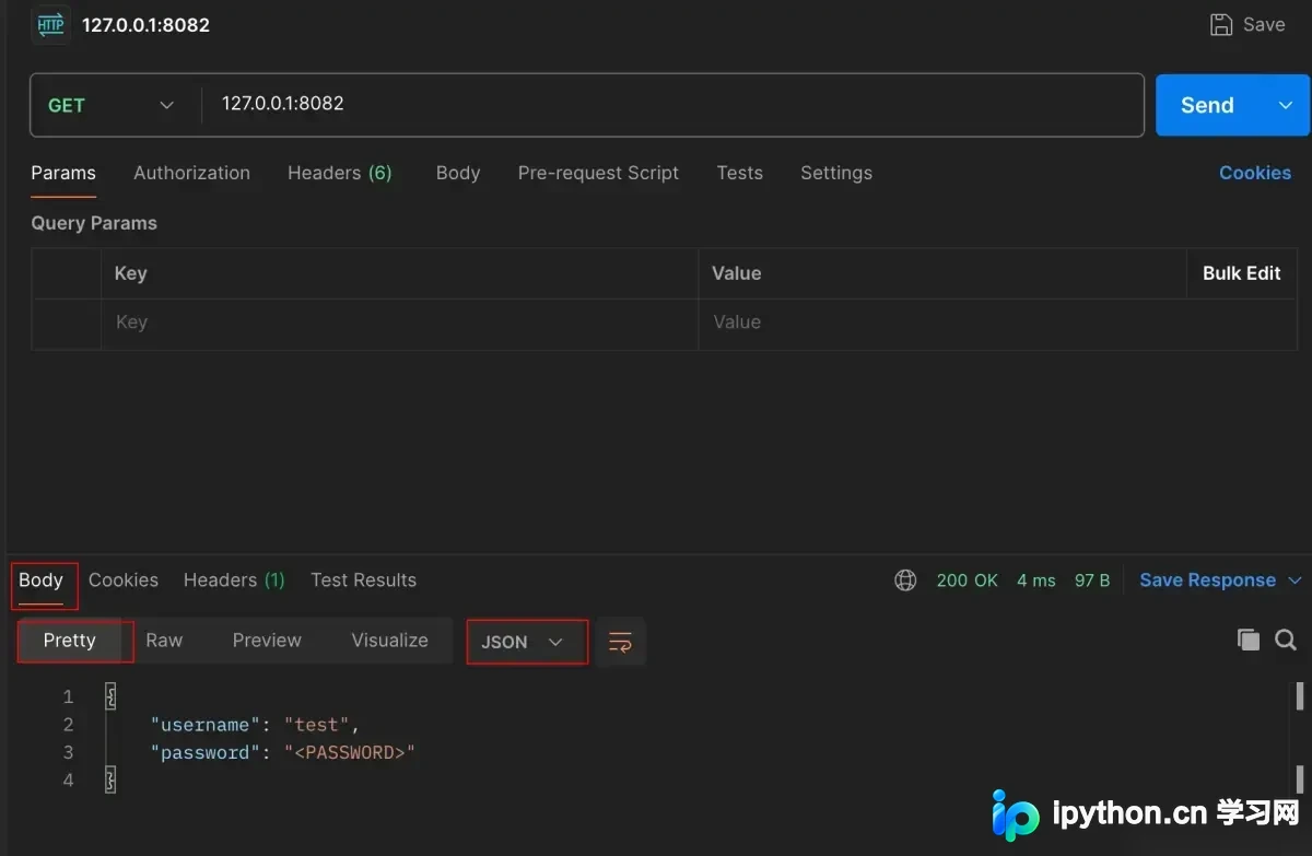 Postman设置Content-Type为application/json时的结构化显示效果