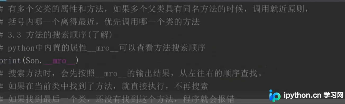 MRO方法解析顺序可视化图表