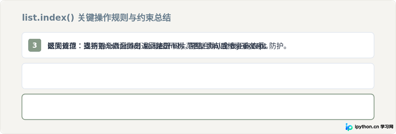 Python list.index()查找元素索引的基础用法