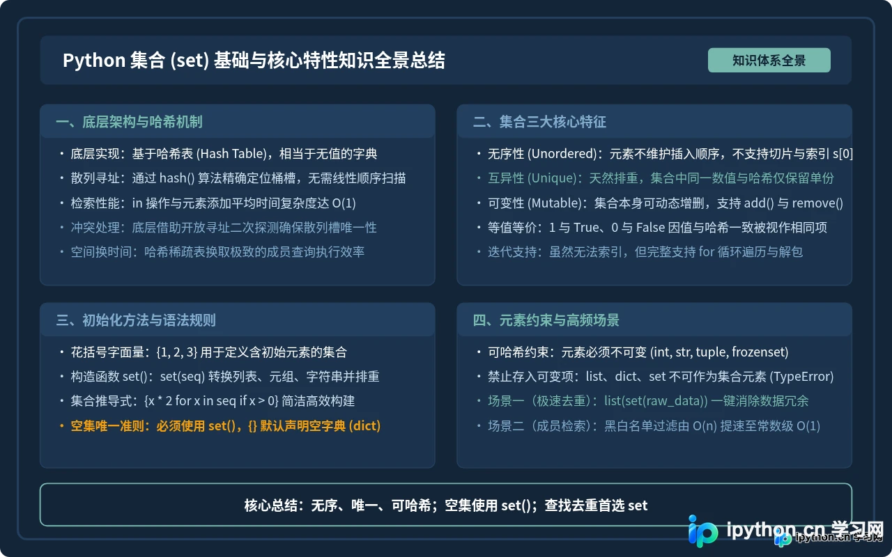 Python集合(set)基础：创建方法与核心特性