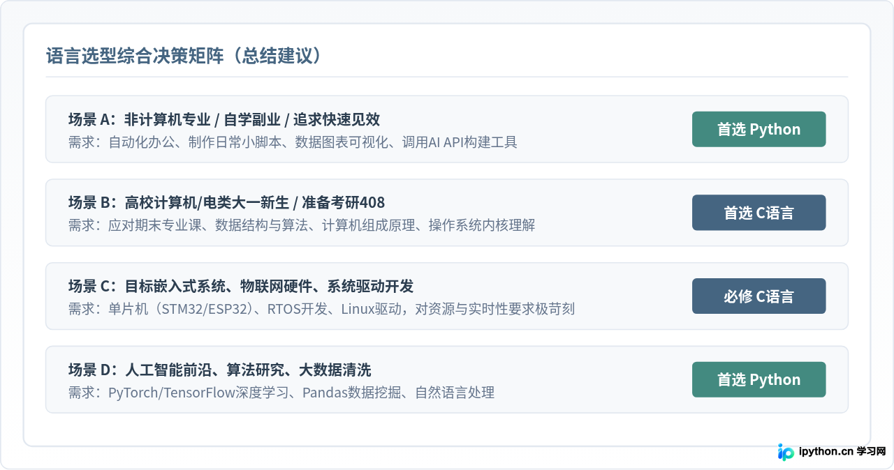 初学者先学Python还是C语言？学习曲线与就业前景对比
