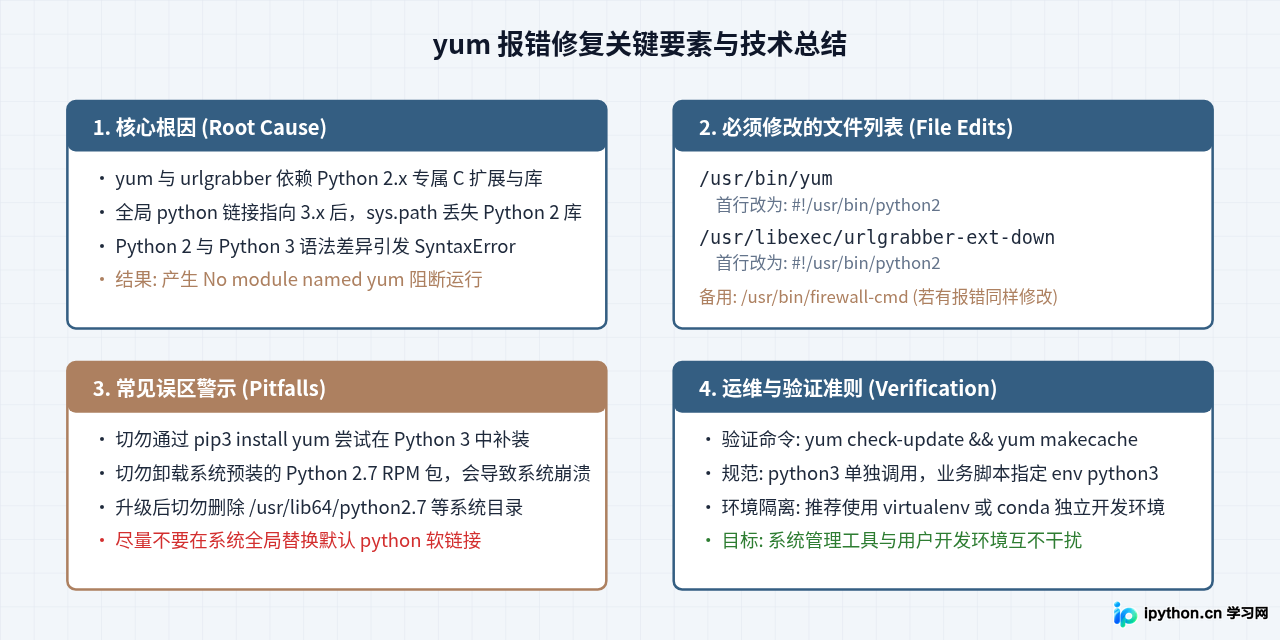Linux下升级Python后yum报错“No module named”怎么办