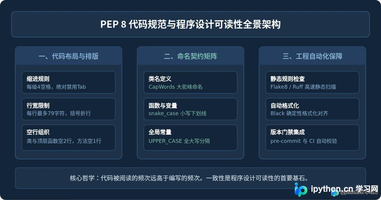 Python代码规范PEP 8指南：提升程序设计可读性