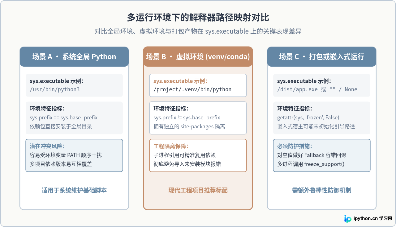 Python代码中怎么获取当前解释器路径(sys.executable)