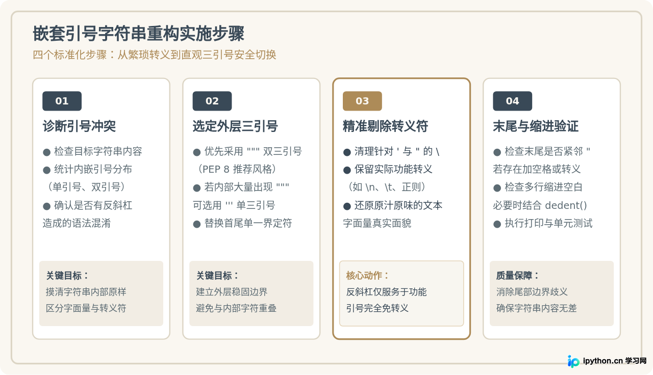 Python三引号字符串中嵌套引号无需转义的优势