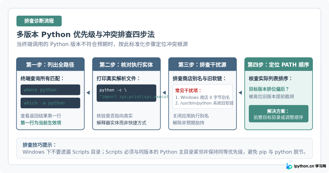 多版本Python共存时怎么管理环境变量优先级