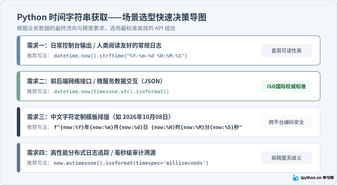 Python获取当前时间字符串的标准写法