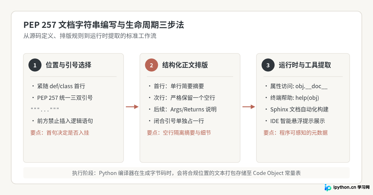 Python三引号的用法：多行字符串与文档字符串