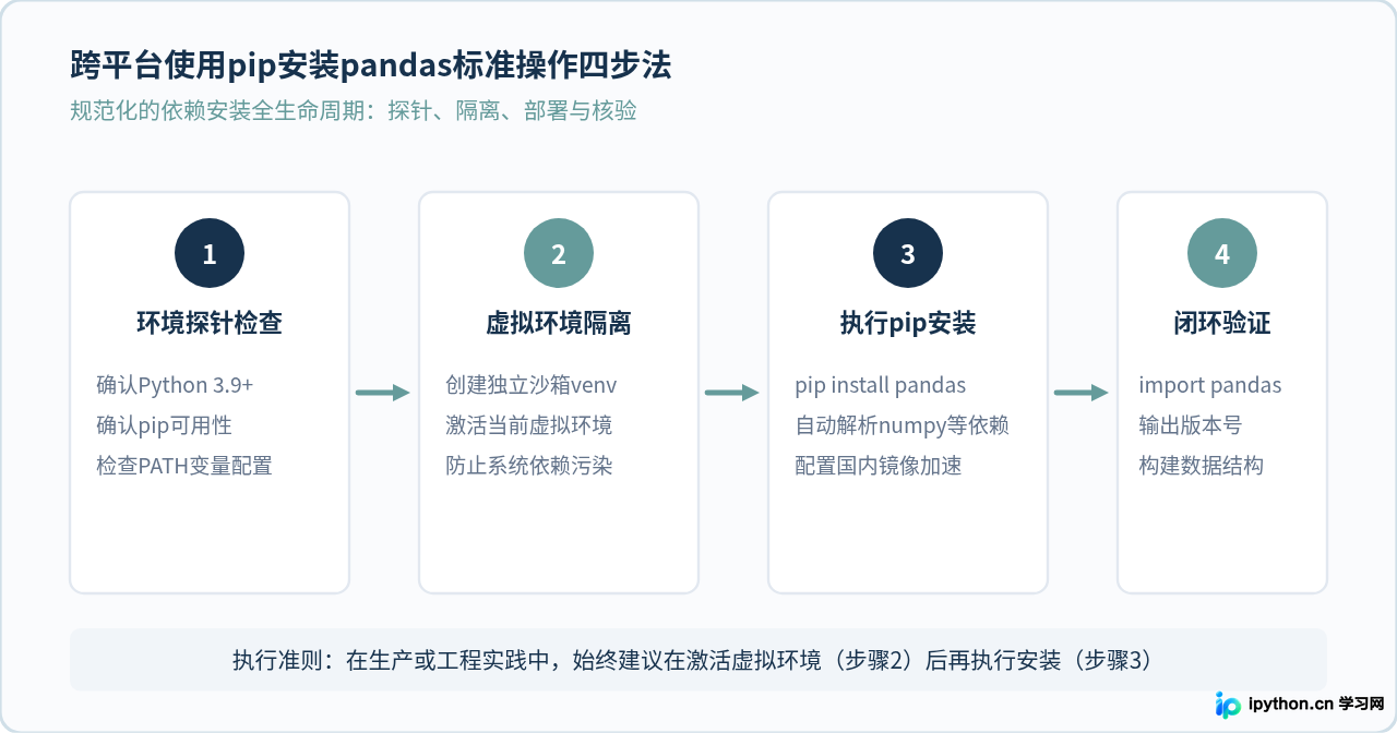 Windows/Mac/Linux下使用pip安装pandas库