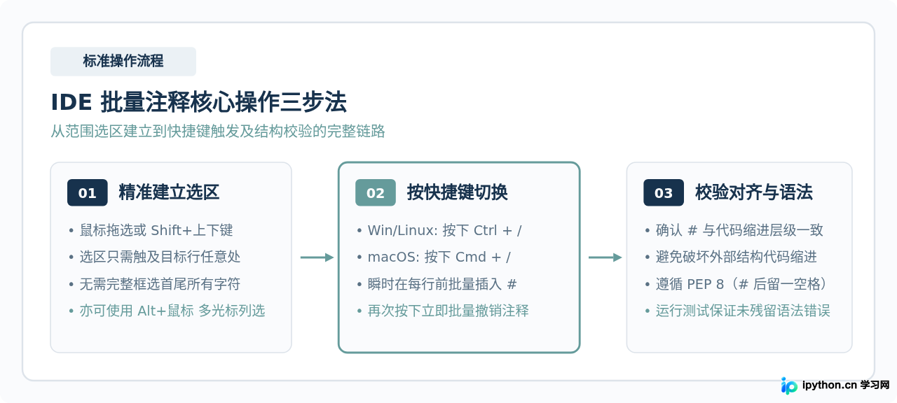 IDE中怎么快速批量注释Python代码