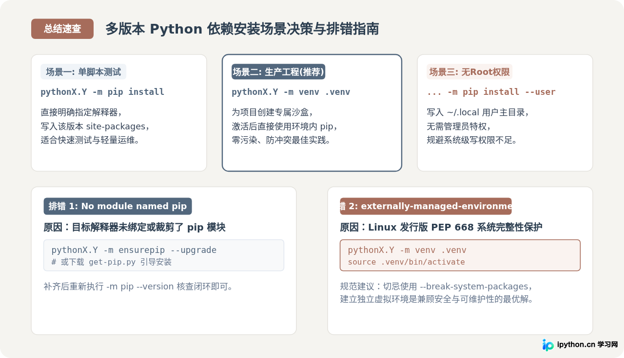 Linux多Python版本共存时怎么指定目标版本安装库