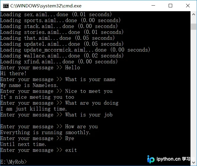 Python使用AIML库构建简易聊天机器人教程