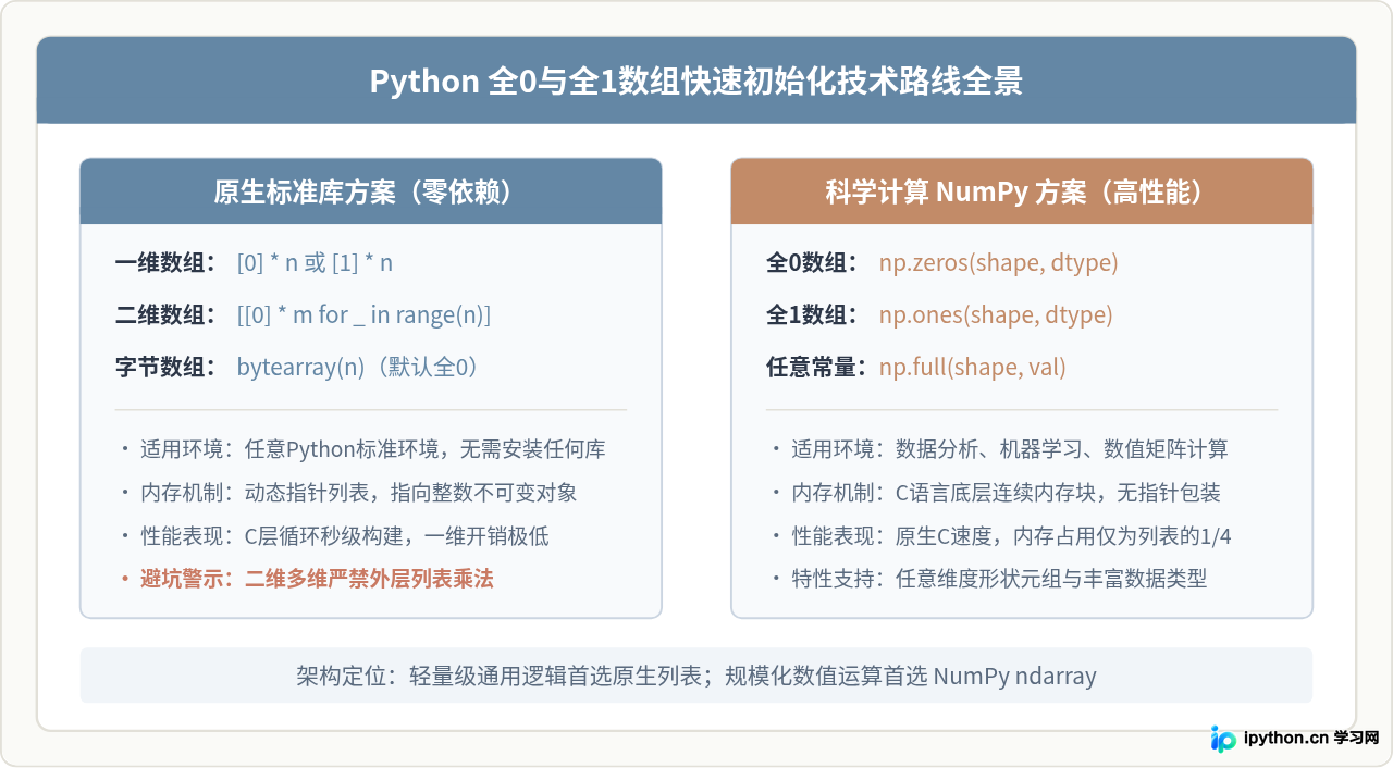 Python怎么快速初始化全0或全1的数组