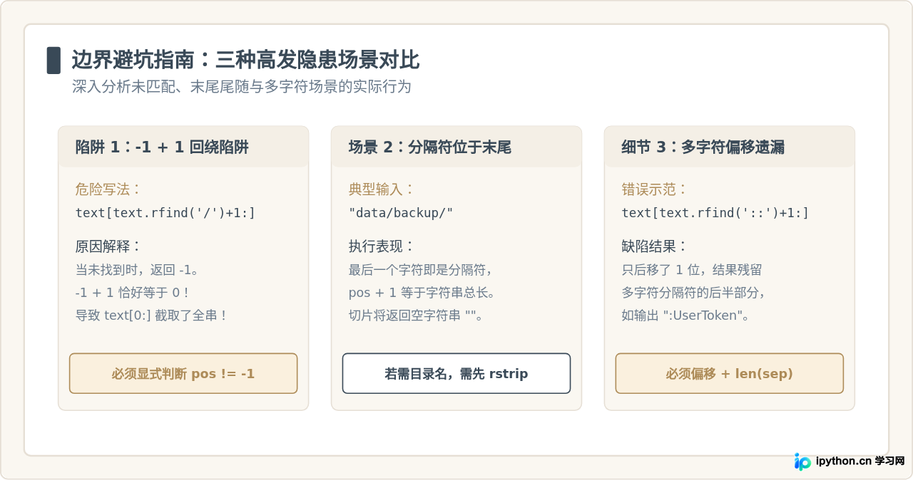Python rfind反向查找：怎么截取最后一个分隔符后的文字
