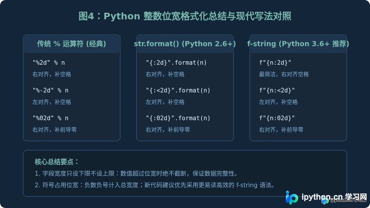 Python中怎么使用%2d格式化输出两位宽度整数