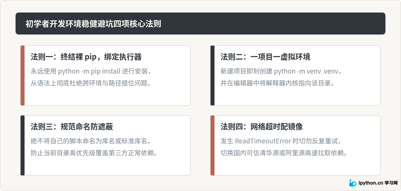 Python模块导入失败怎么办？初学者pip安装库常见问题
