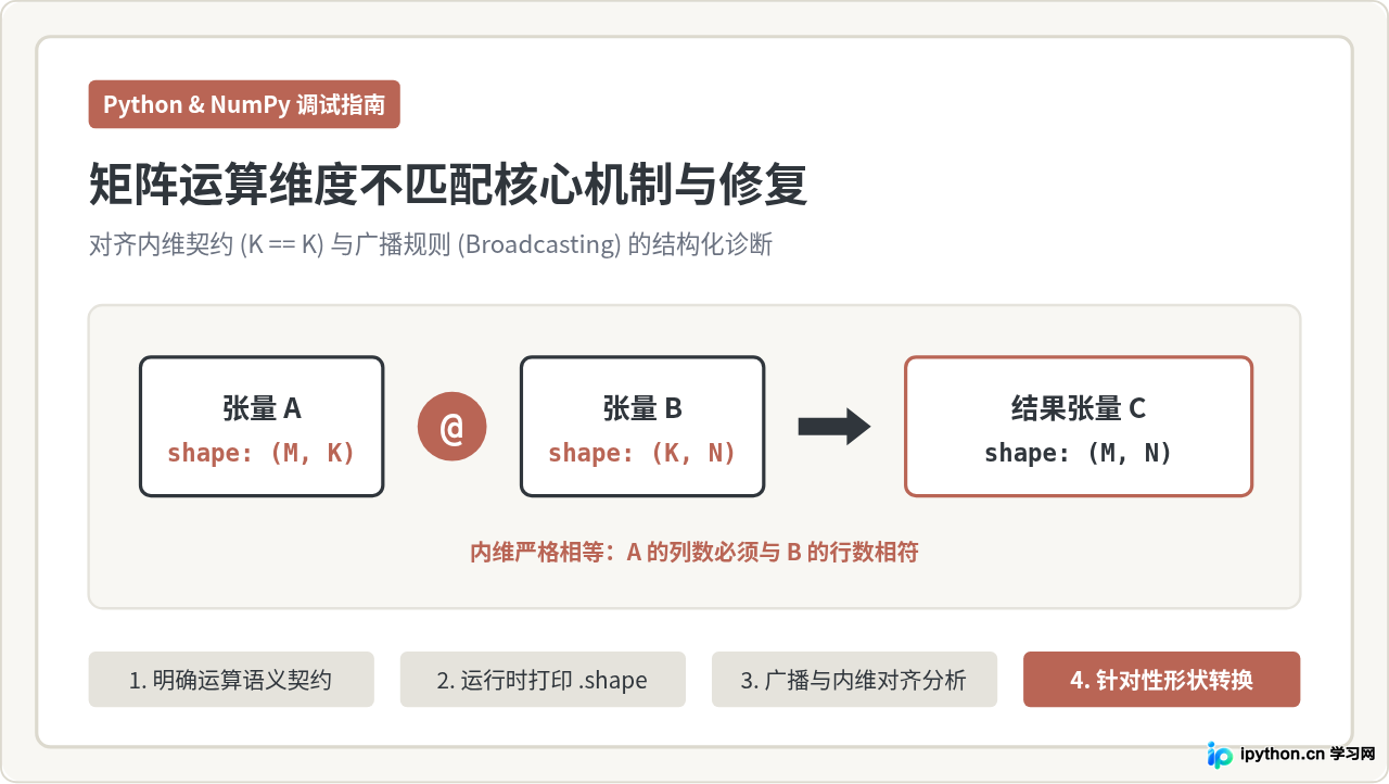 解决Python矩阵运算中的维度不匹配报错