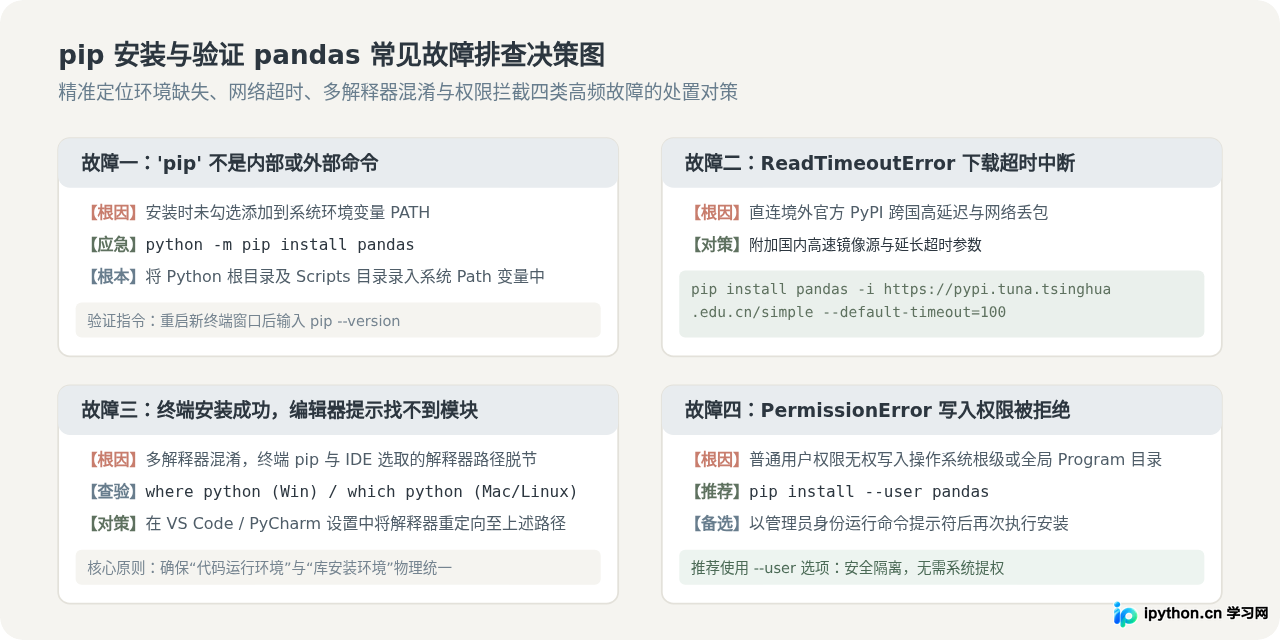 Python中怎么使用pip安装pandas并验证是否成功