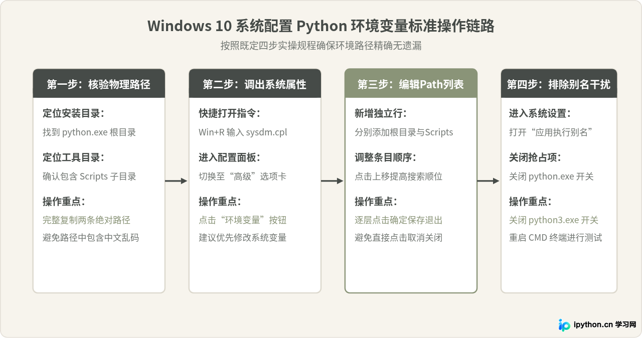Win10配置Python环境变量后提示'不是内部或外部命令'的解决办法