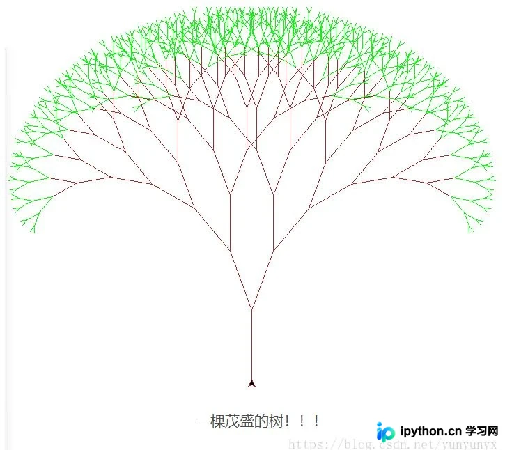 Python使用turtle库绘制分形树的递归实现