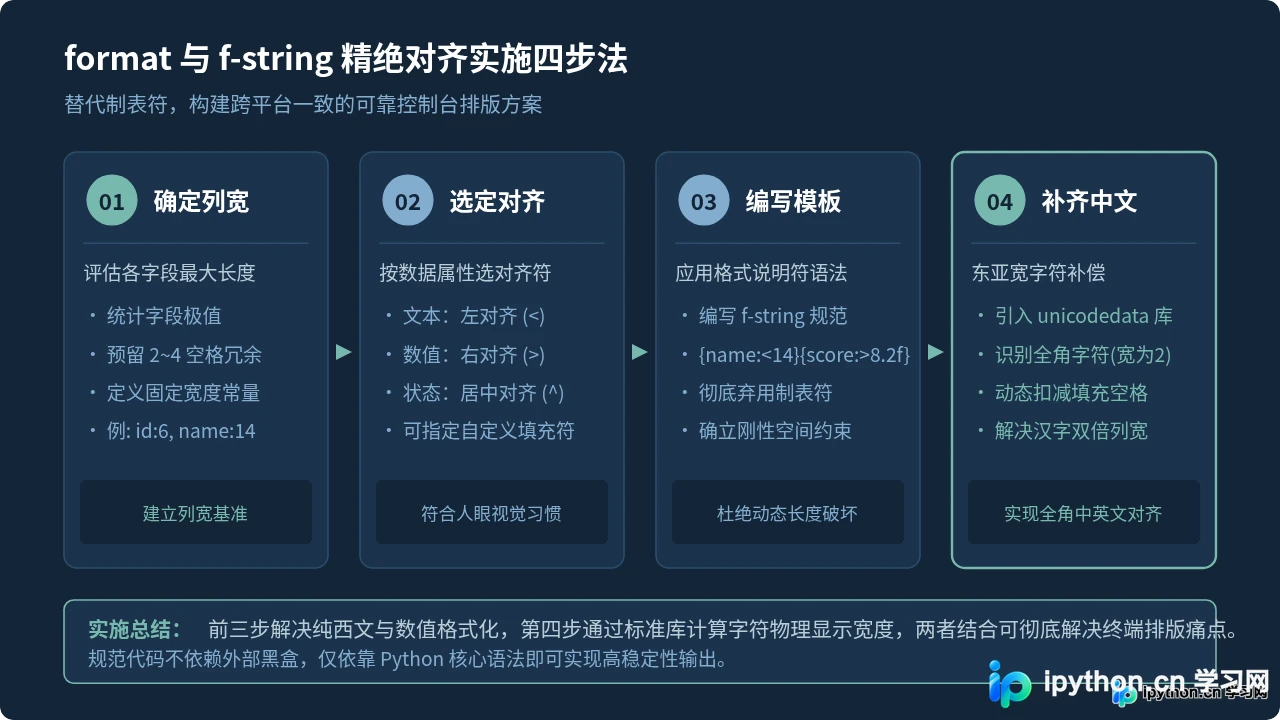 为什么Python中用\t对齐不准确？制表位原理与format替代方案