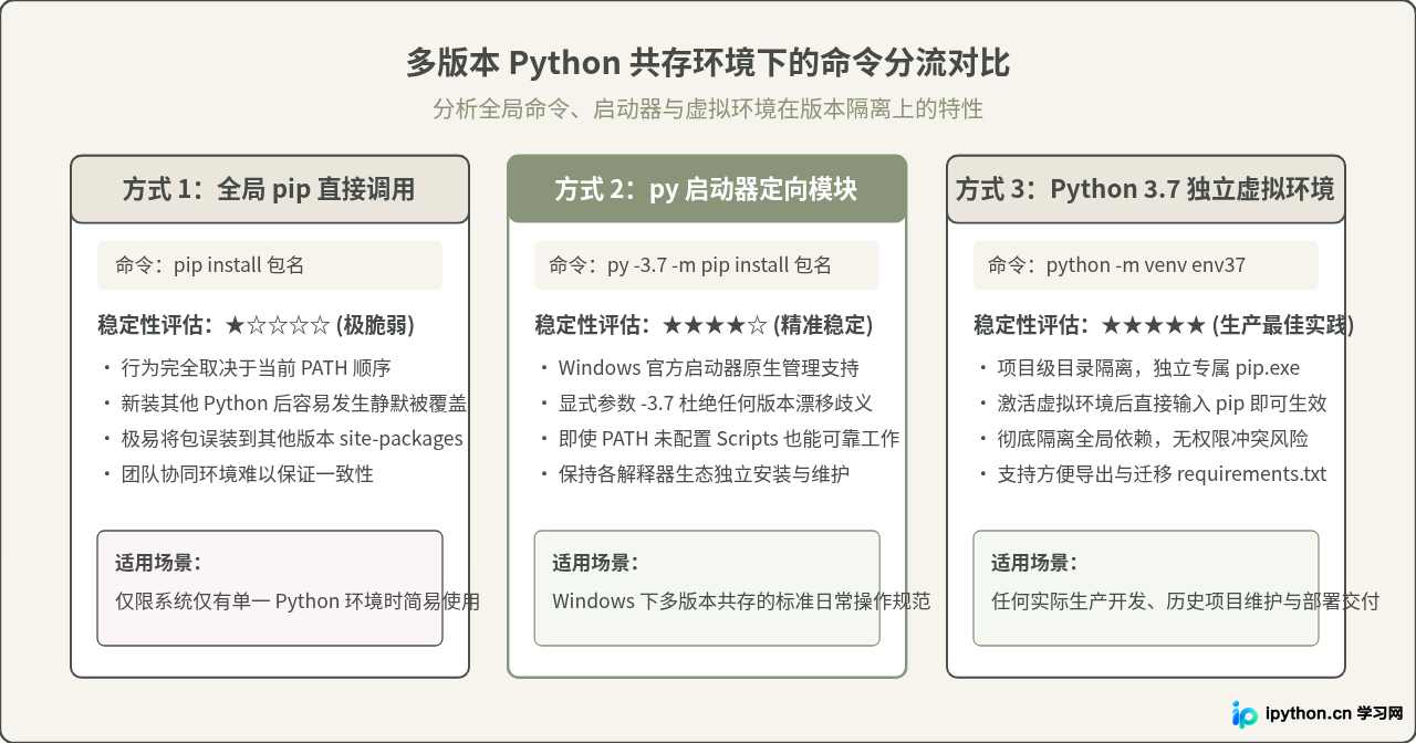 Python 3.7.2安装后pip无法使用或版本不对怎么解决
