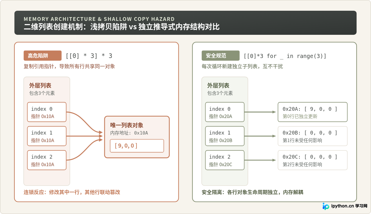 Python嵌套循环执行逻辑与矩阵操作案例