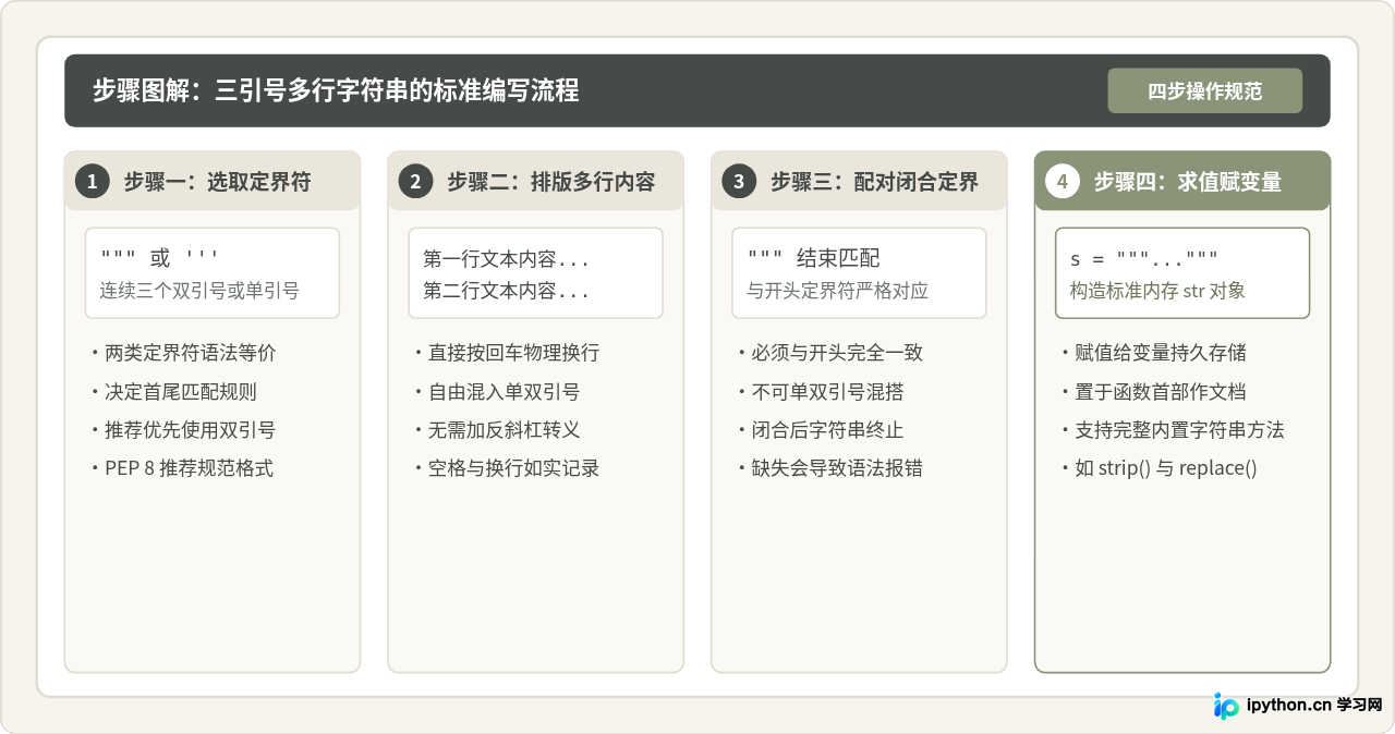 Python怎么用三引号定义多行字符串