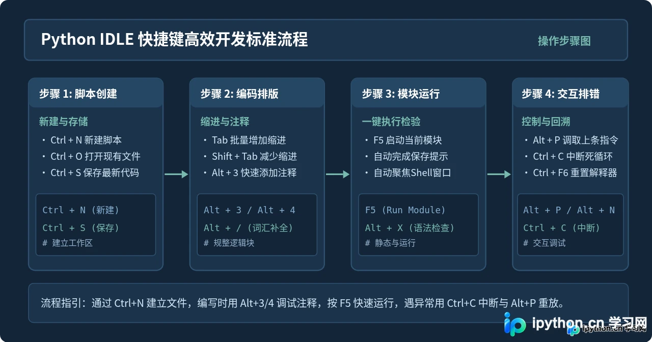 Python IDLE常用快捷键有哪些