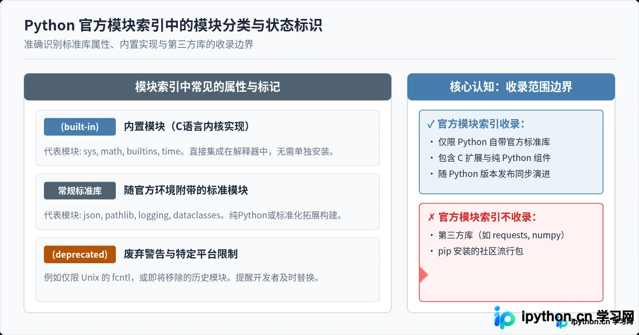 怎么在Python官方文档中查看标准库模块索引