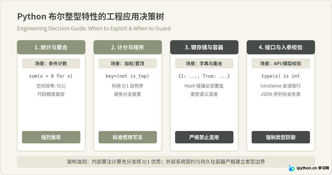 Python bool作为int子类的特性及数值计算技巧