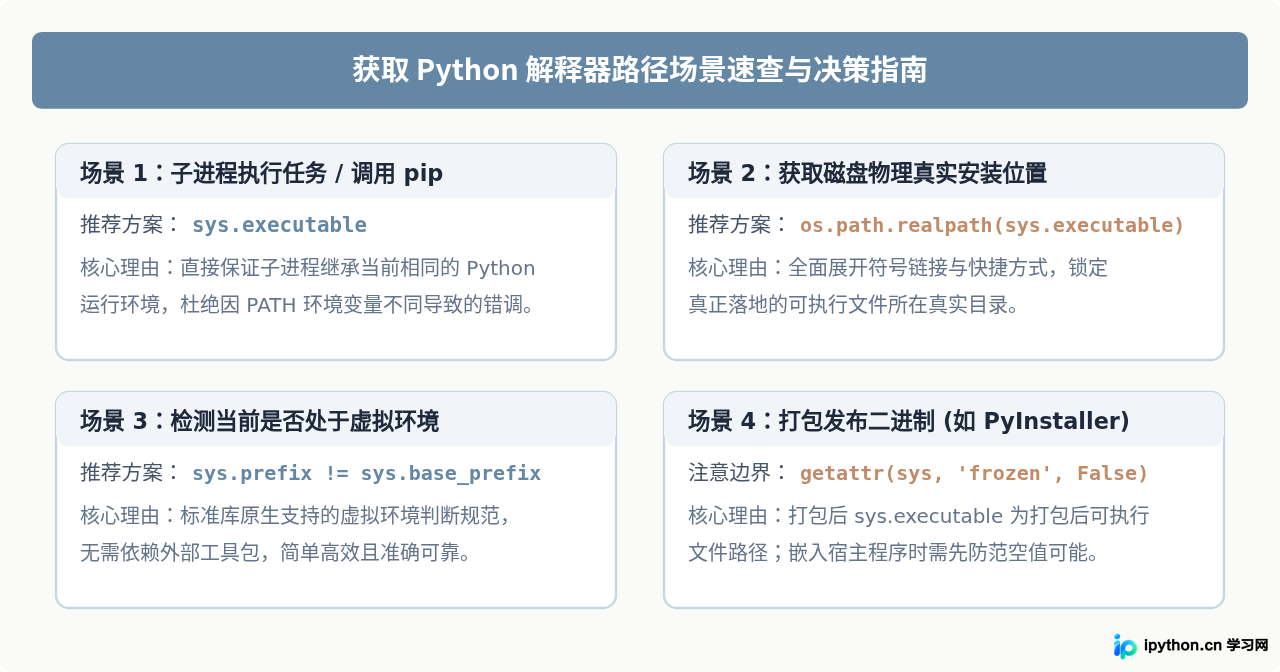 Python代码中怎么获取当前解释器的安装路径