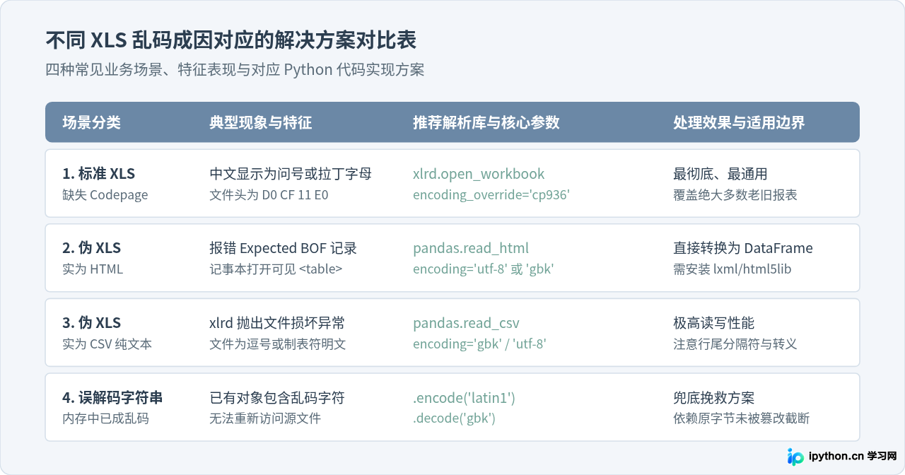 Python读取xls文件出现中文乱码怎么解决