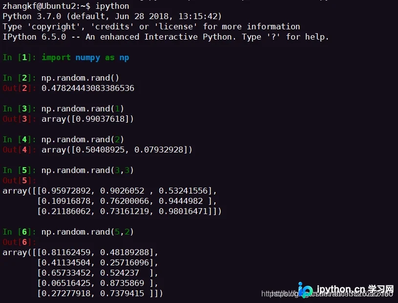 Numpy中np.random.rand()和np.random.randn()用法与区别详解