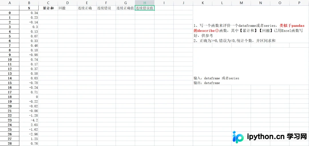 利用Python实现简单的Excel统计函数