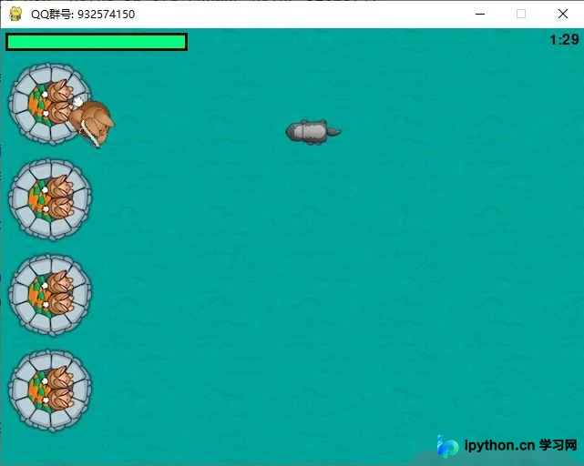 Python Pygame实现兔子猎人守护城堡游戏