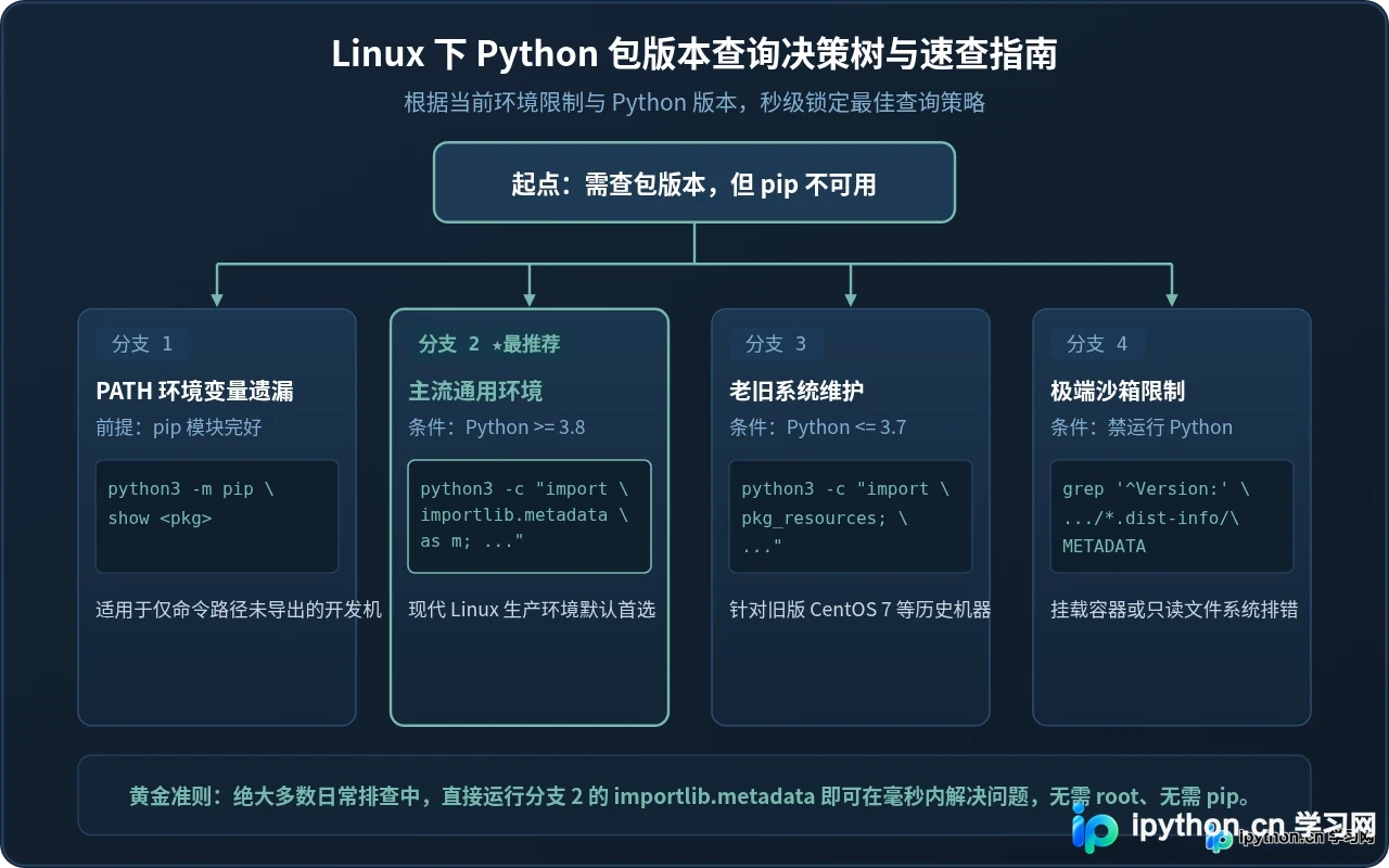 Linux下pip命令未找到或权限不足怎么查看Python包版本