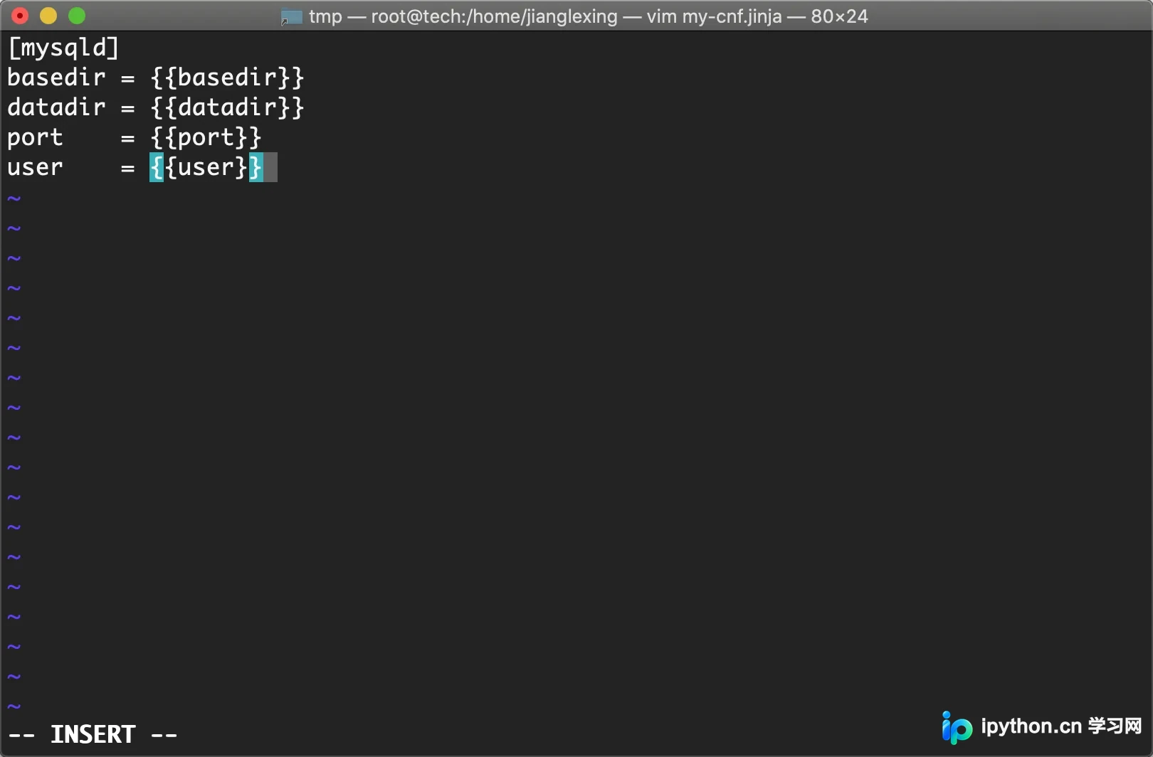 Python 使用 Jinja2 动态生成 MySQL 配置文件 my.cnf