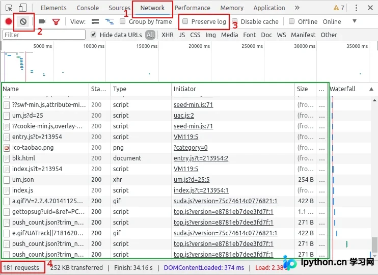 Python爬虫实战：利用Chrome F12开发者工具抓包原理与操作详解