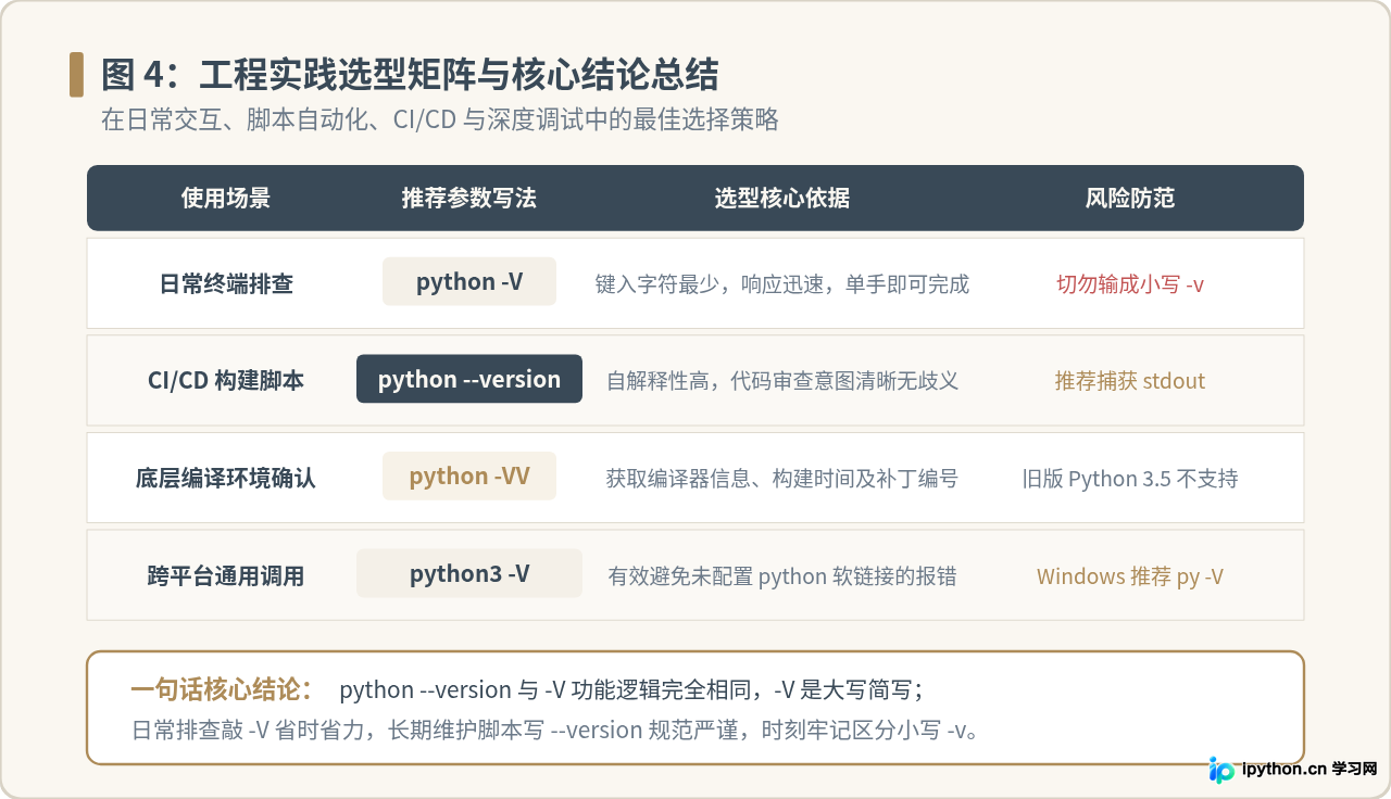 命令行查看Python版本：Python --version与-V的区别