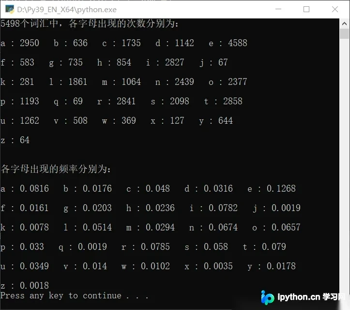 Python3统计单词字母频率：从基础实现到优化思考