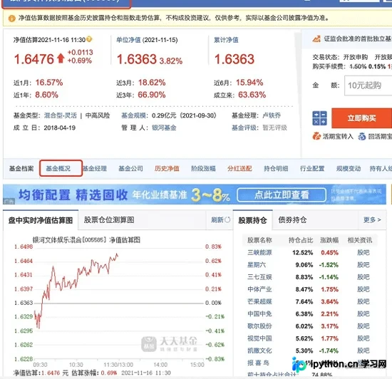 Python爬虫实战:从页面解析到基金基本信息抓取
